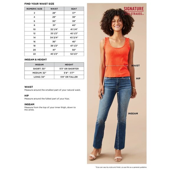 Signature Levi Strauss Womens Size 2, 4, 8 Shaping Pull On Super Skinny Jeans - Picture 10 of 10